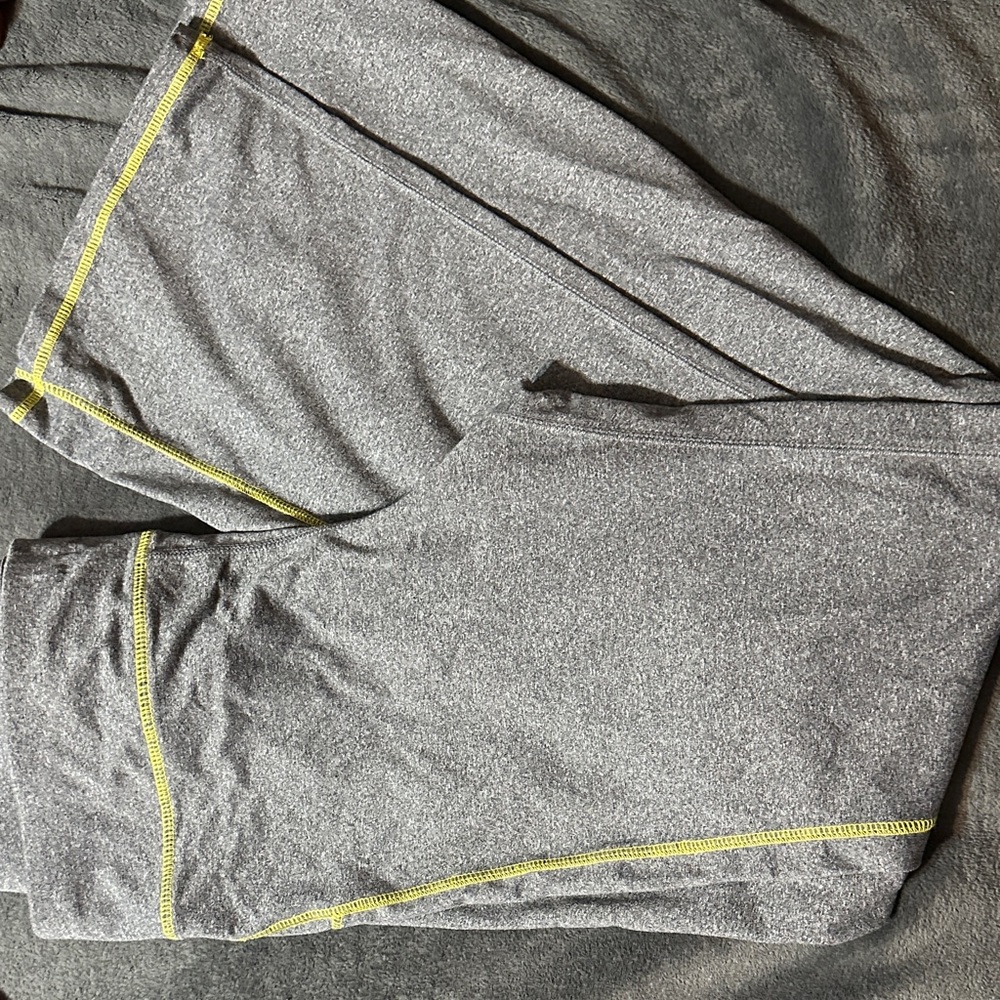 Women’s  Gray Athletic Pants with Yellow Accents xL